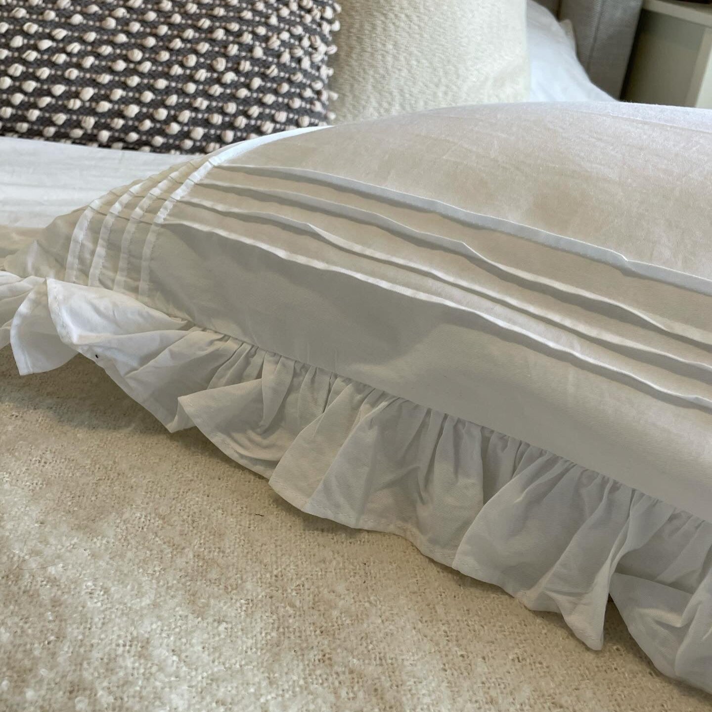 Elegant Ruffled Edge Pillow Covers