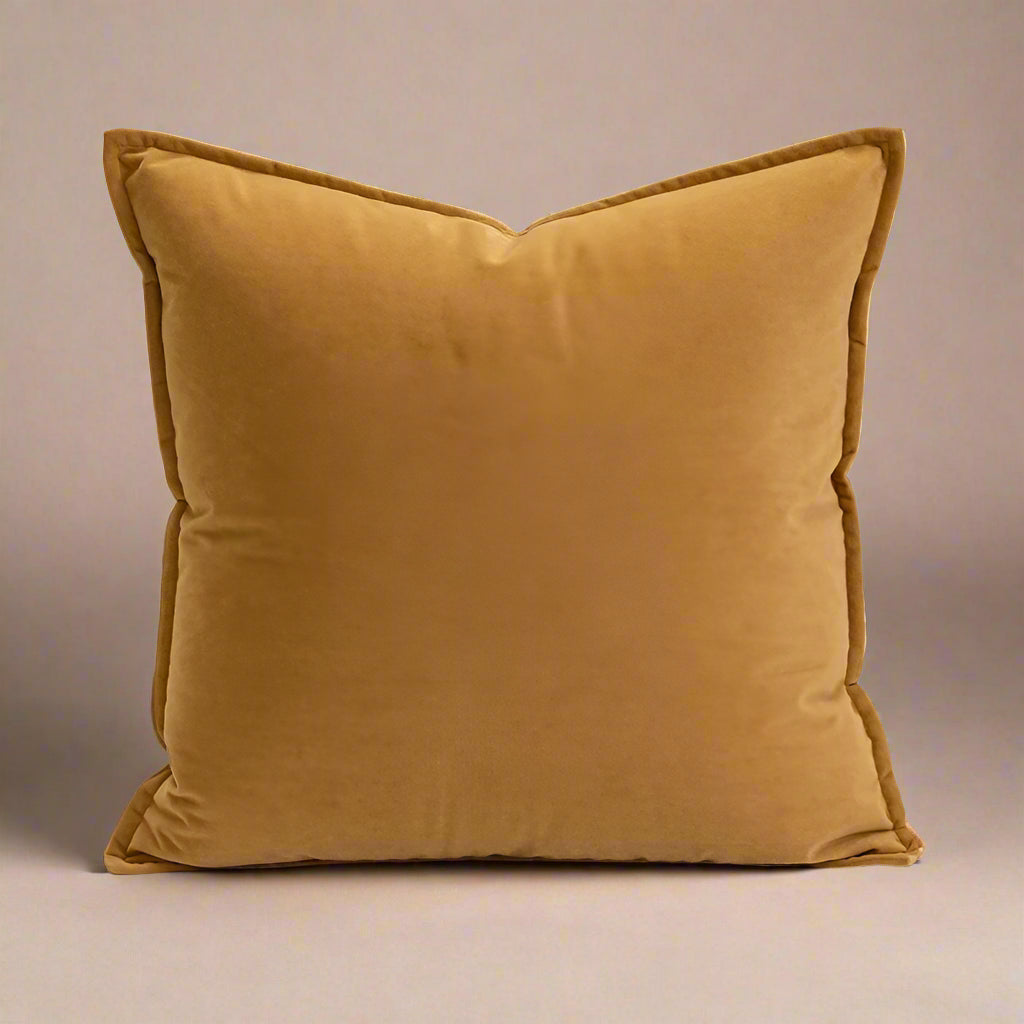 A cosy, plain beige Christmas Cushion.