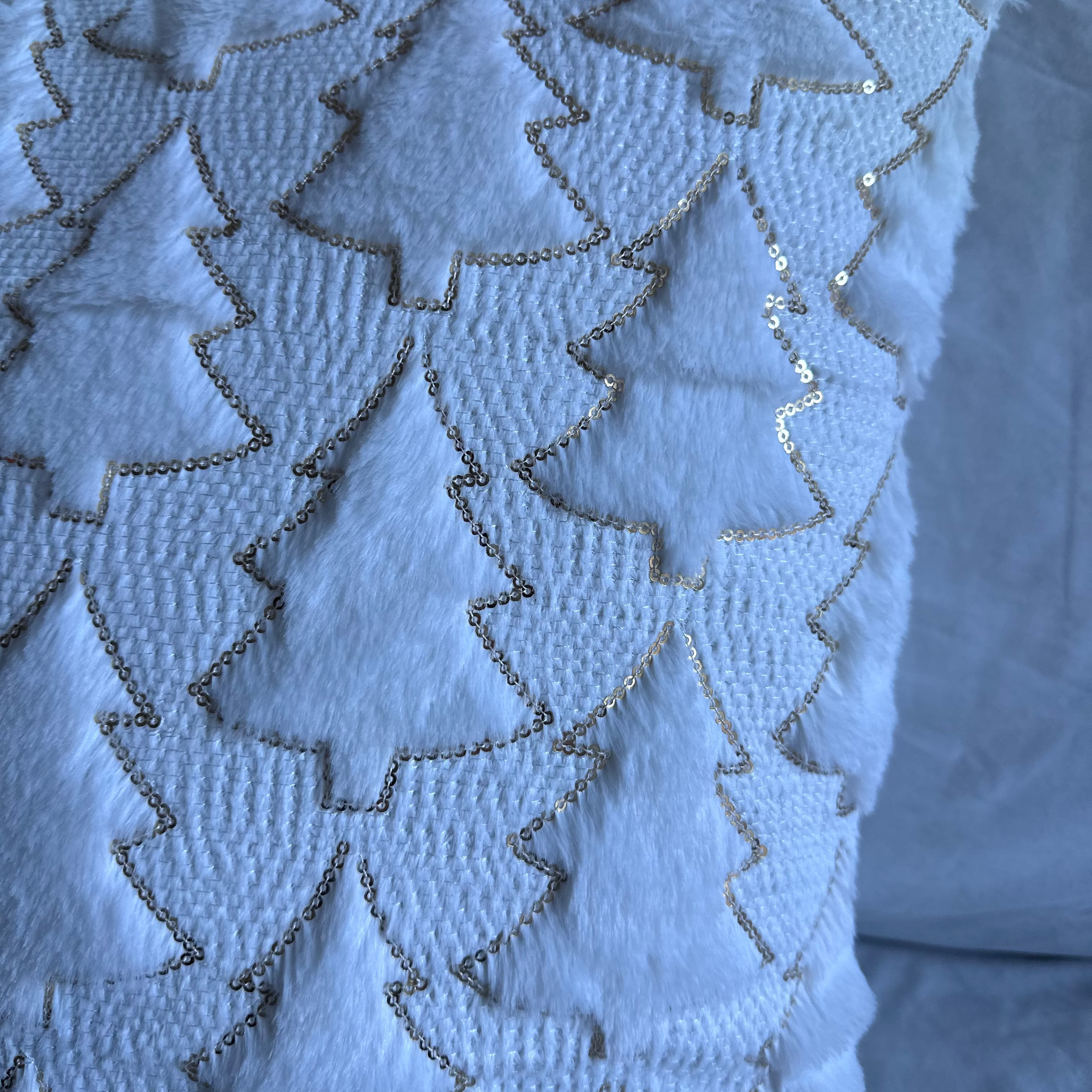 2pcs Plush Christmas Tree Cushion Cover