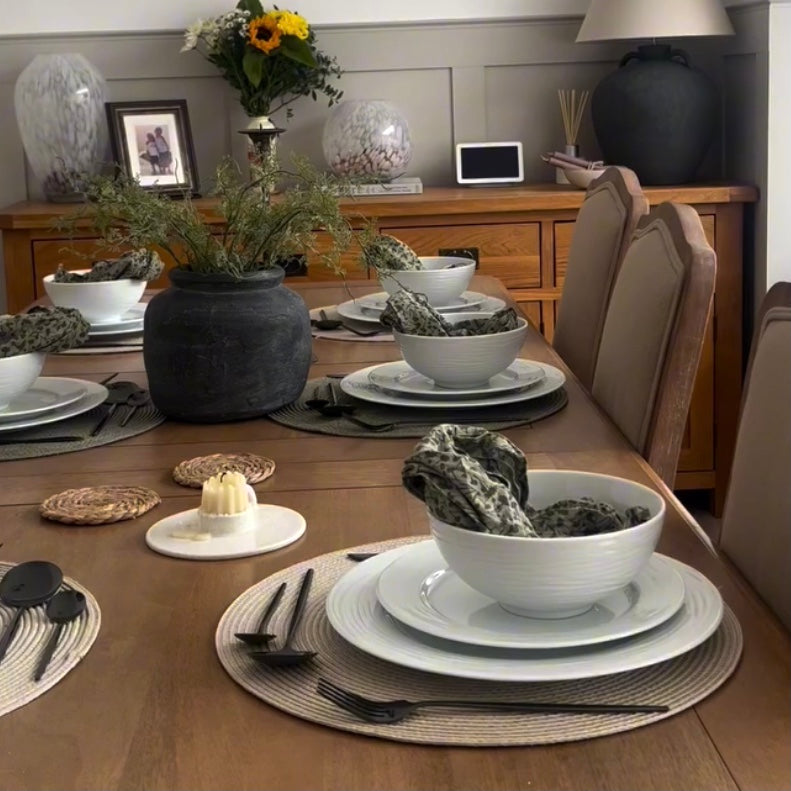 24pcs Black Cutlery Set