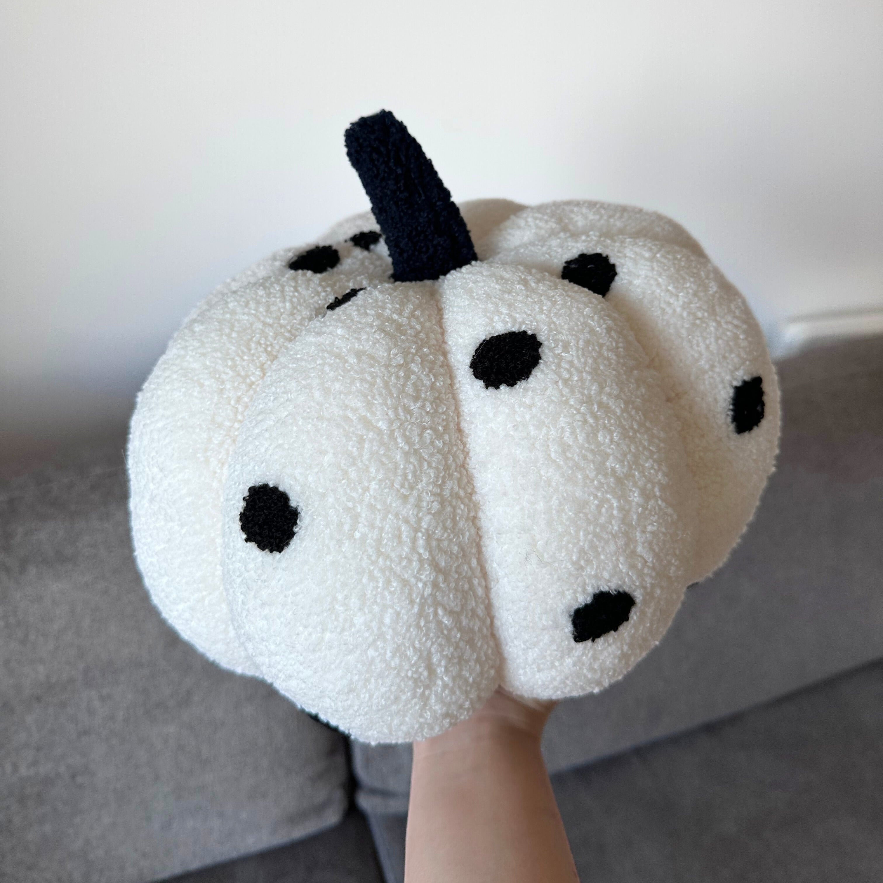 Polka Dot Pumpkin Pillow