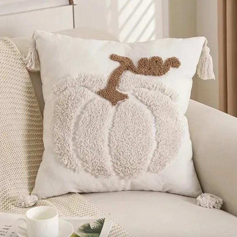 Minimalist Pumpkin Cushion Covers – Set of 2