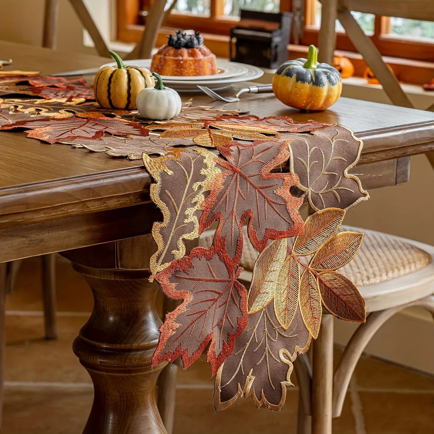 Autumn Maple Leaf Table Runner