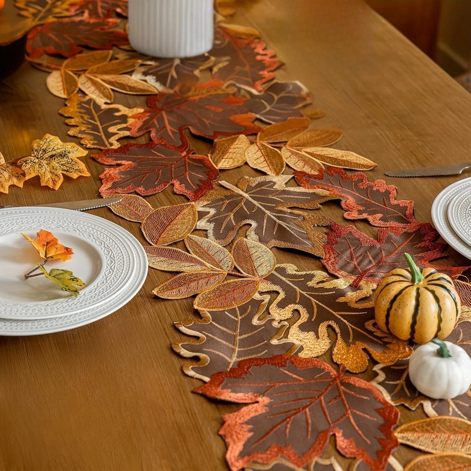 Autumn Maple Leaf Table Runner