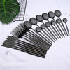24pcs Black Cutlery Set