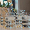 4pcs Wavy Glass Set With Straws