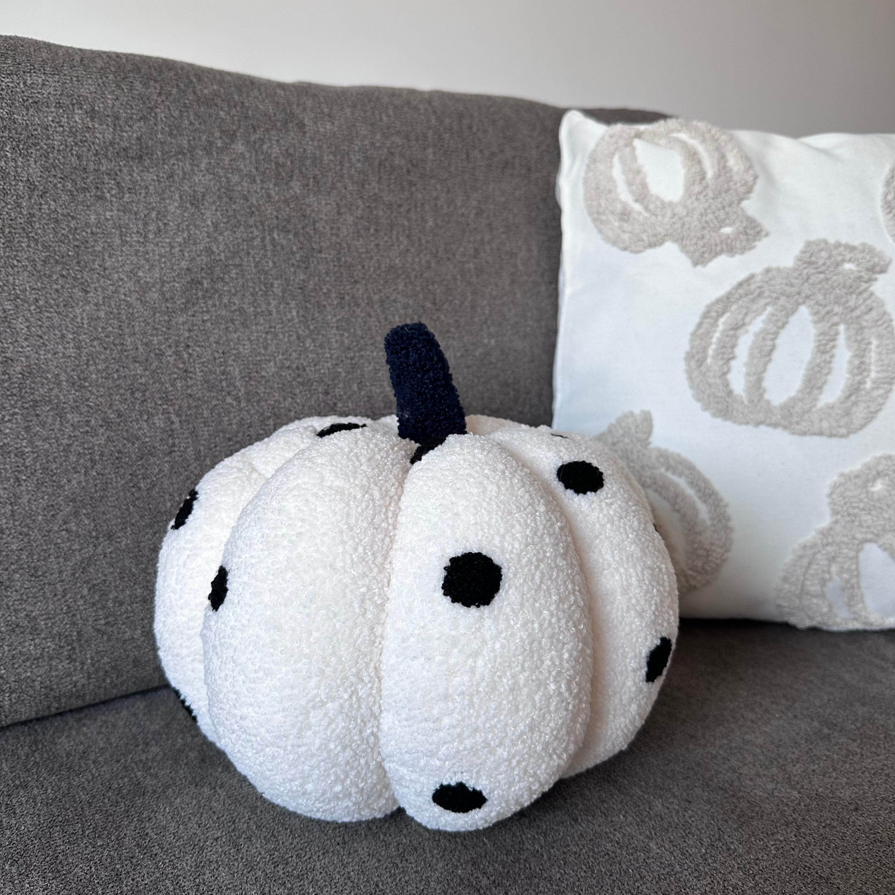 Polka Dot Pumpkin Pillow