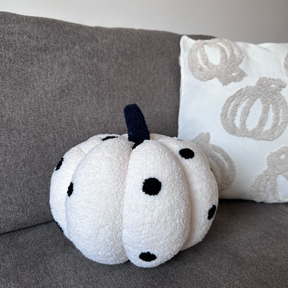 Polka Dot Pumpkin Pillow