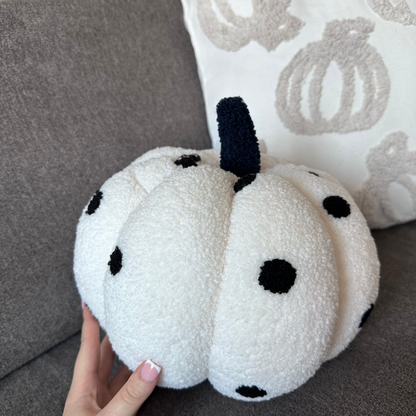 Polka Dot Pumpkin Pillow