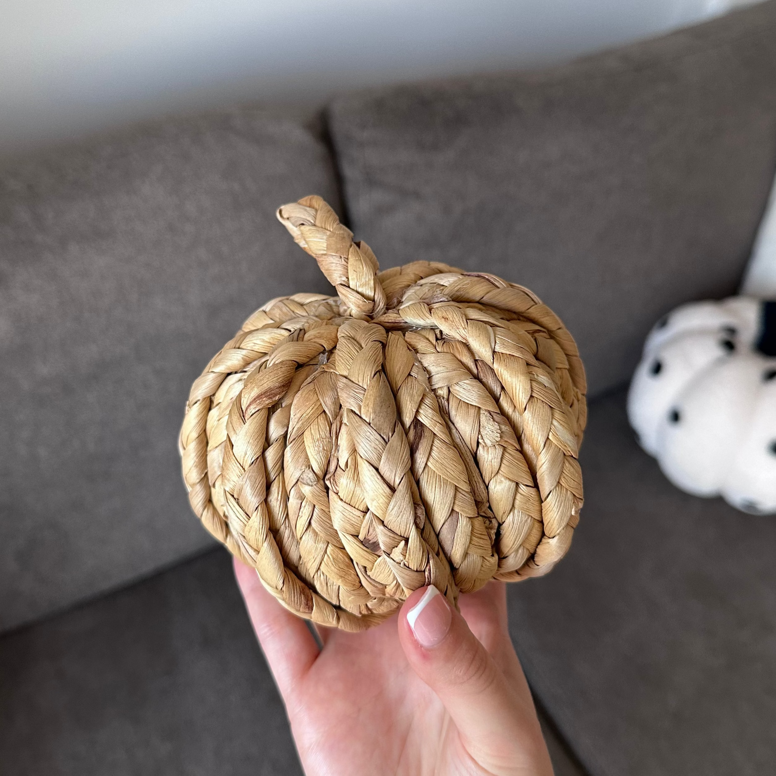 Hand Woven Straw Pumpkin