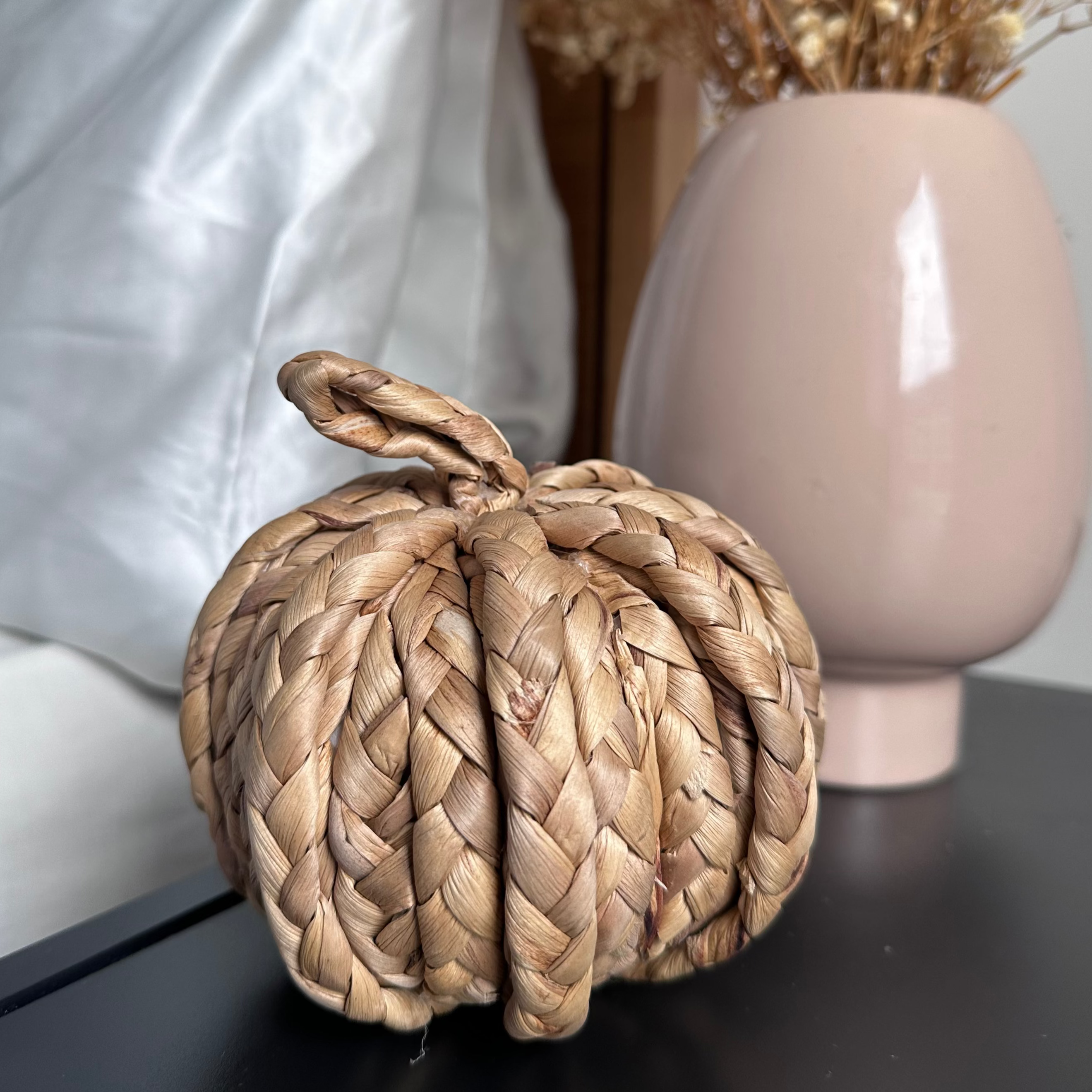 Hand Woven Straw Pumpkin