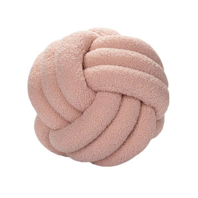 Hand-Woven Knotted Ball Pillow