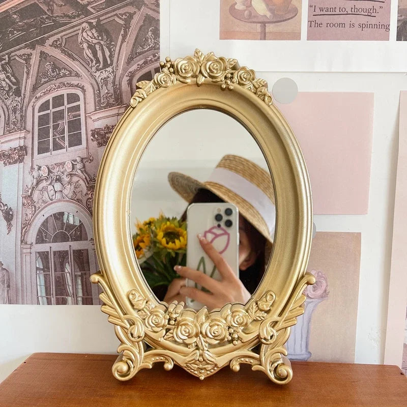 Rustic Gold Table Mirror