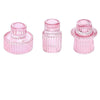 3pcs Glass Candlestick Holders