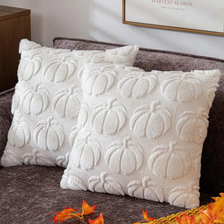 2pcs Plush Pumpkin Cushion Covers
