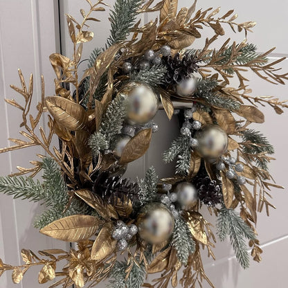 Artificial Gold Christmas Wreath