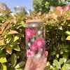 4pcs Pink Smiling Flower Glasses