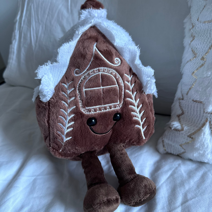 Snowy House Christmas Plush Cushion