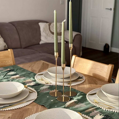 3pc Gold Candle Holders
