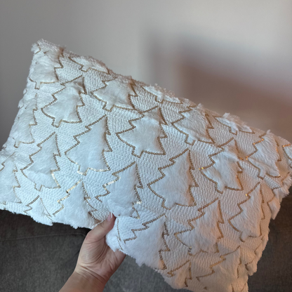 2pcs Plush Christmas Tree Cushion Cover