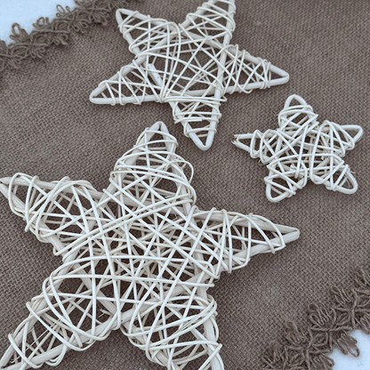 3pcs Rattan Christmas Stars