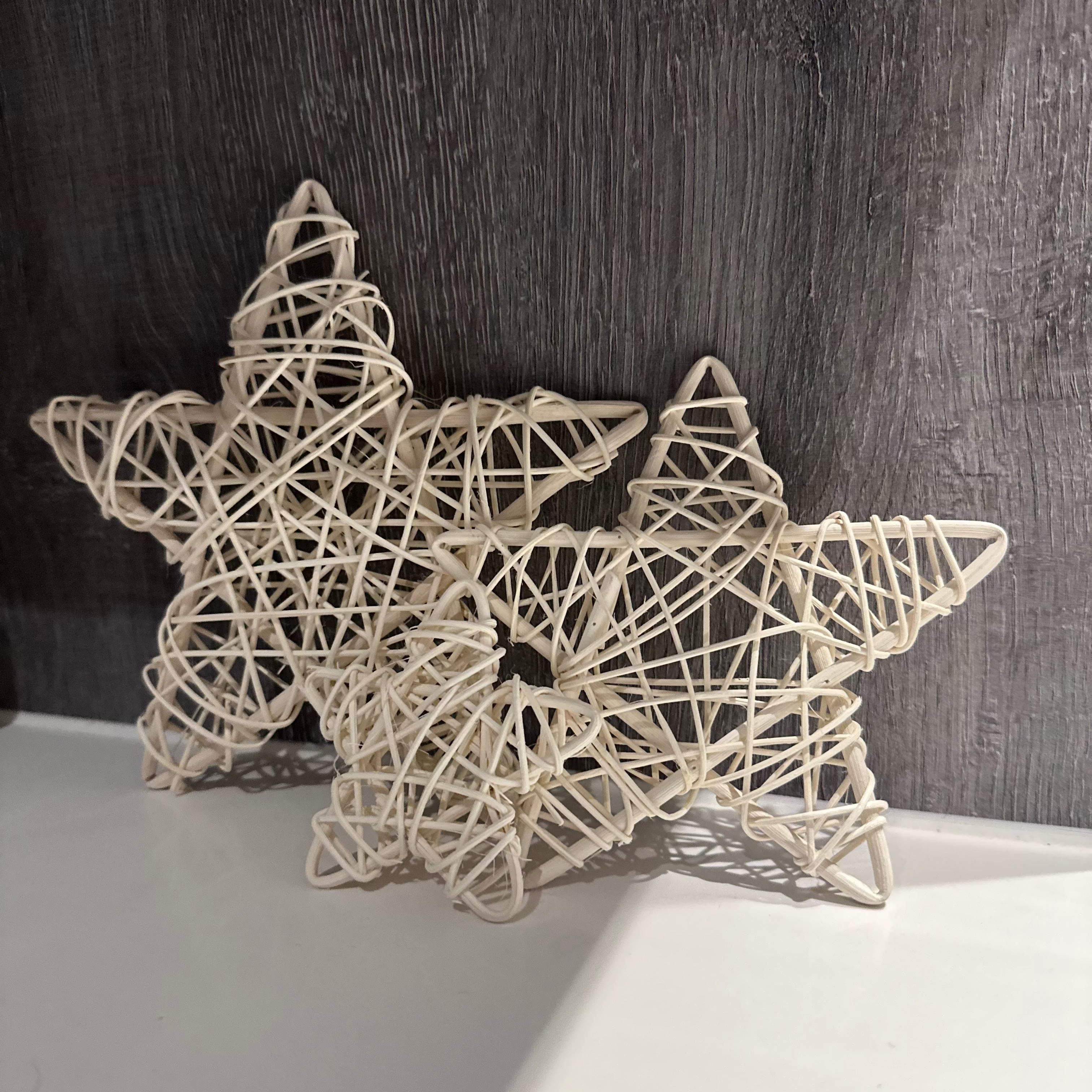 3pcs Rattan Christmas Stars