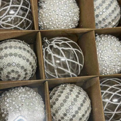 Shiny Christmas Baubles - 9pc Set
